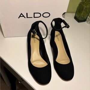 ALDO Black Ankle Strap Heels